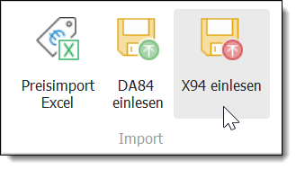 GAEB-Online 2025 Import GAEB X94 oder GAEB P94
